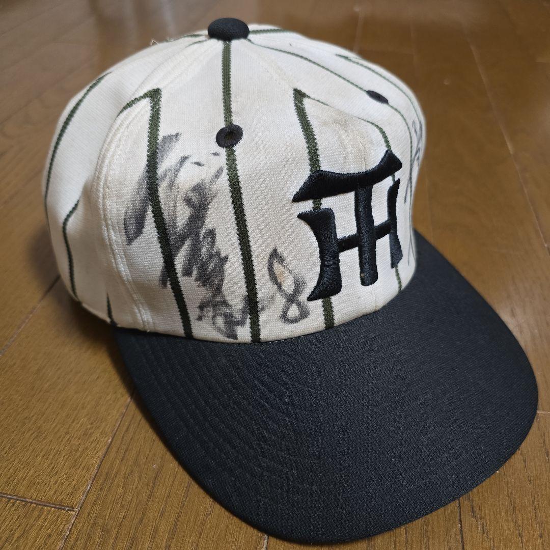 元阪神タイガース　久慈照嘉サイン入り本人の帽子