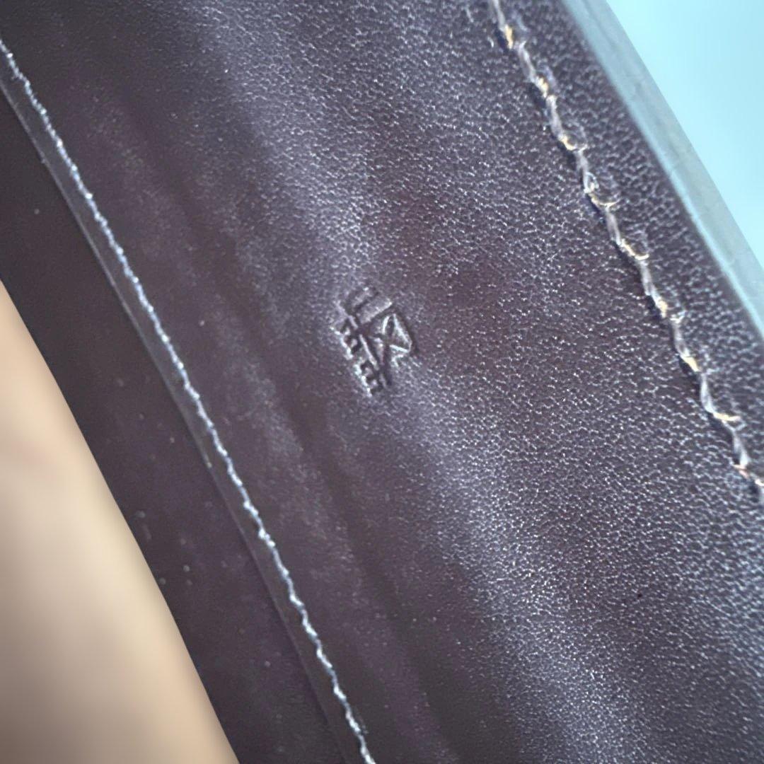 亀屋革具店　大きなトートバッグ肩掛けタイプ　ダークブラウン　（横幅40）