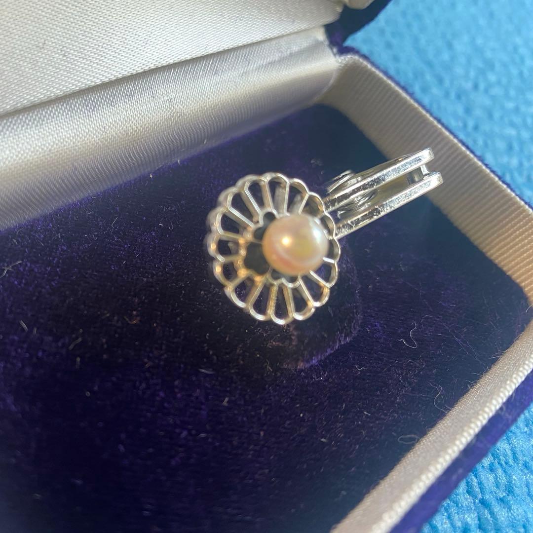 伊勢神宮　銀製 ネクタイピン パール付き
