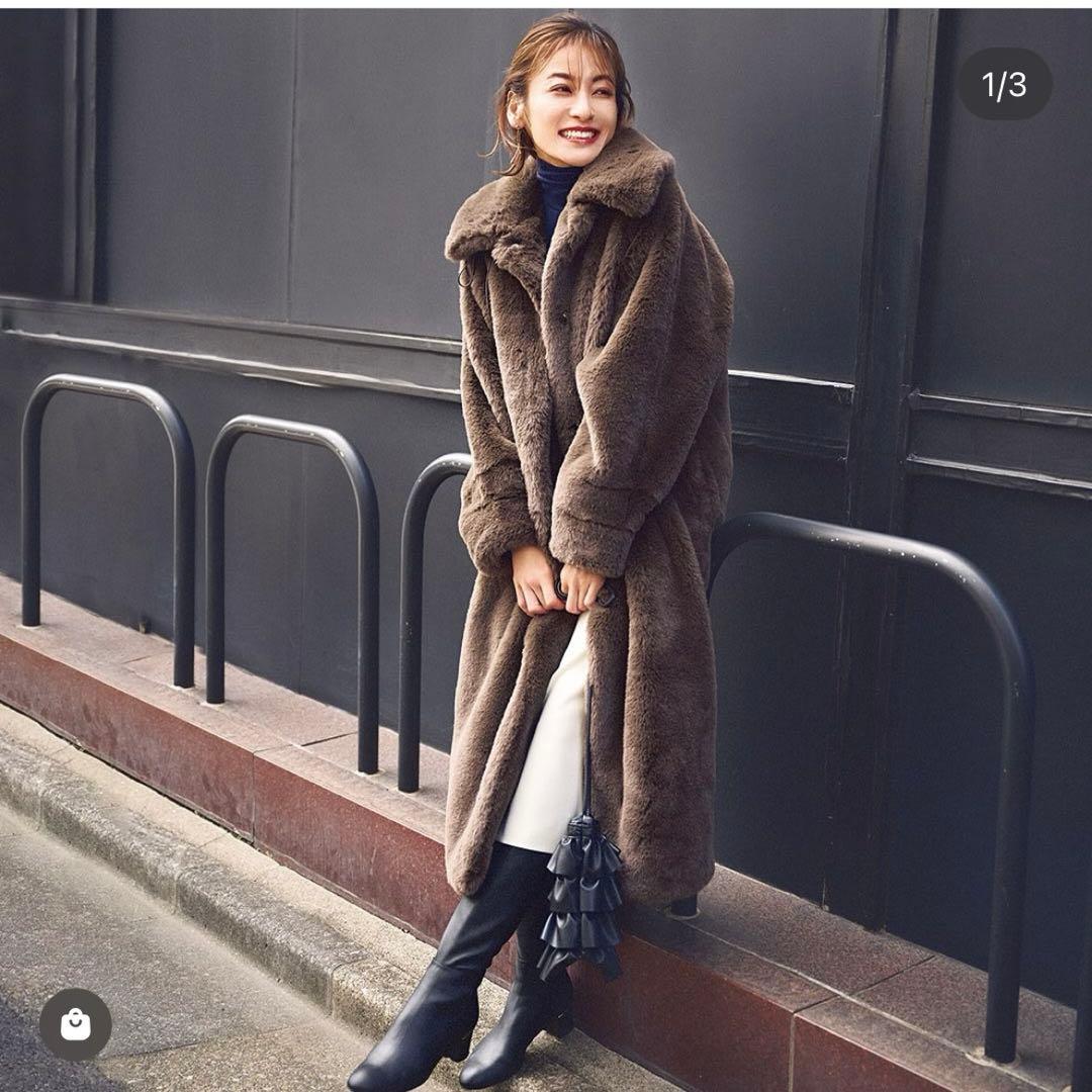 think fur　Rex Like Fur Cocoon Coat