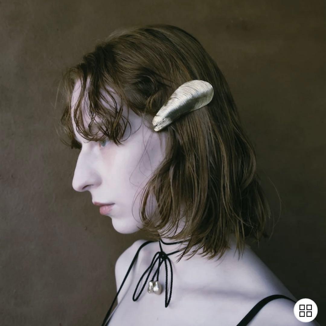 極美品　SYKIA シキア　バレッタ　シルバー