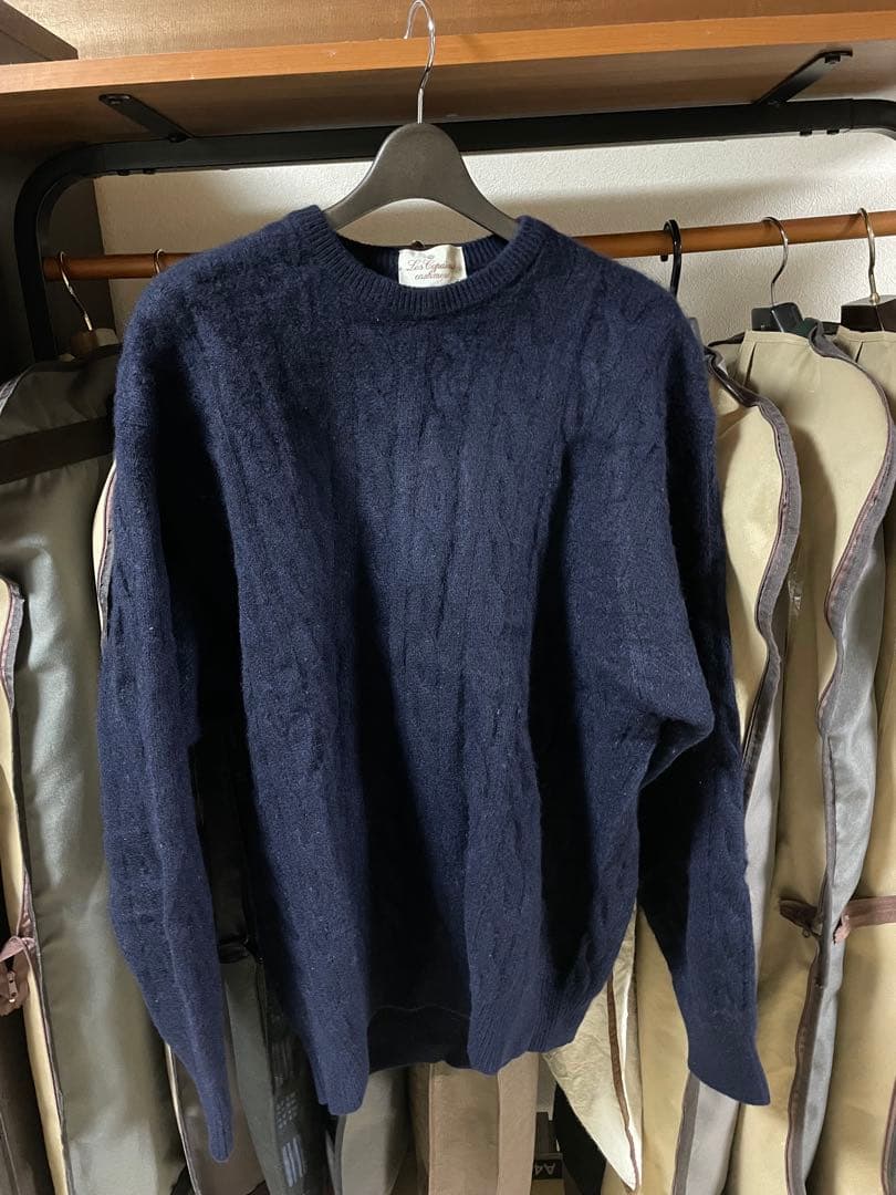 【LES COPAINS】カシミヤケーブルニット