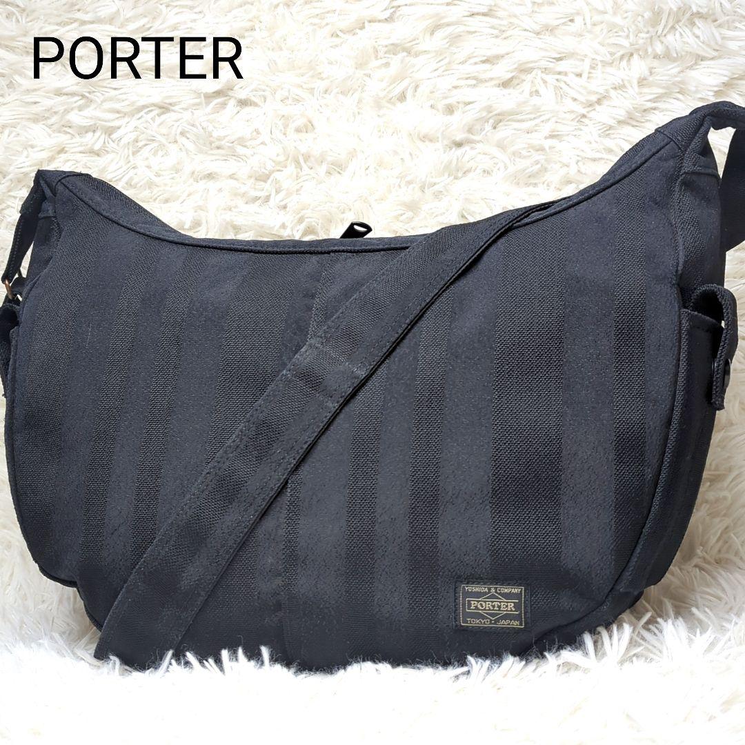 美品✨ポーター タンゴ ショルダーバッグ 黒 三日月 多収納 70周年記念モデル