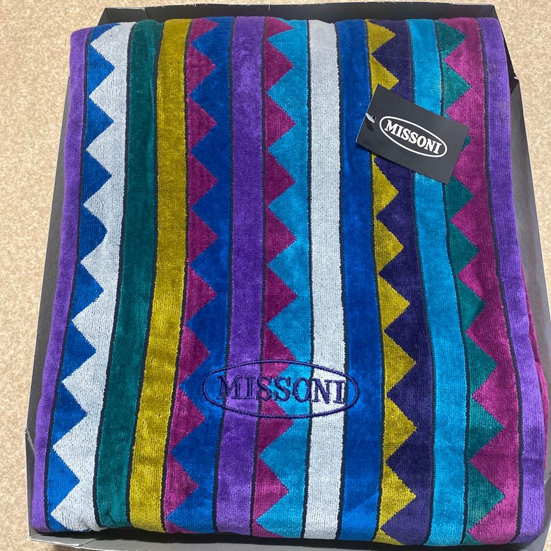 MISSONI タオルケット 綿100% 140×190 cm