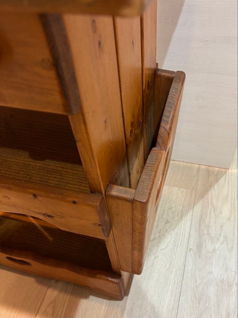 オーダー家具　カントリー家具　ワゴン　キャスター付き　タイル付き　ハート　収納棚