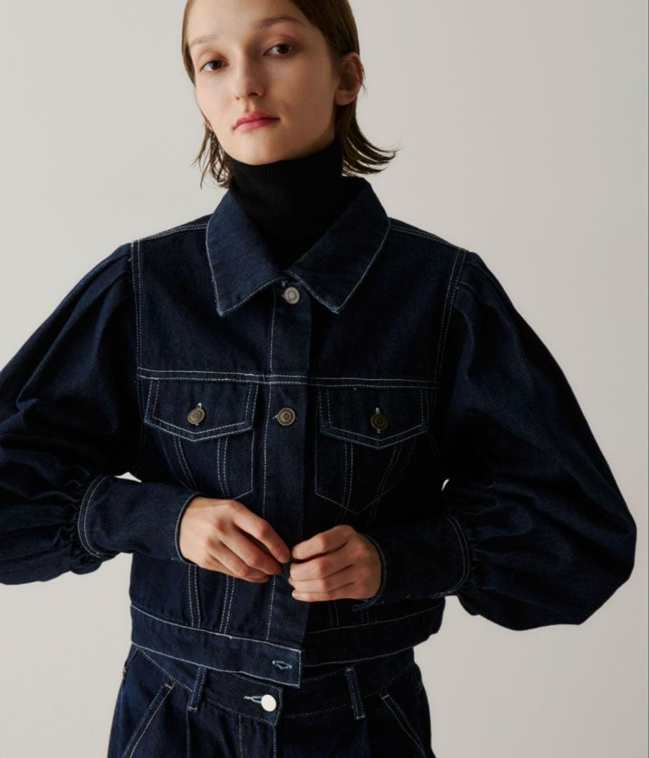 PERNA ペルナ ボリュームスリーブ デニムジャケット Gジャン