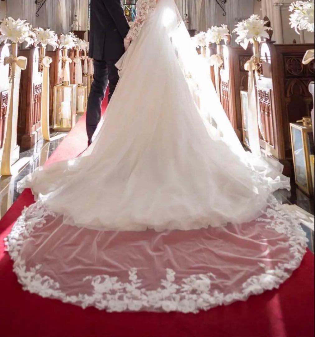 【お値下げ】ハツコエンドウ ルナ風(cocoa)カラードレス、ウェディングベール