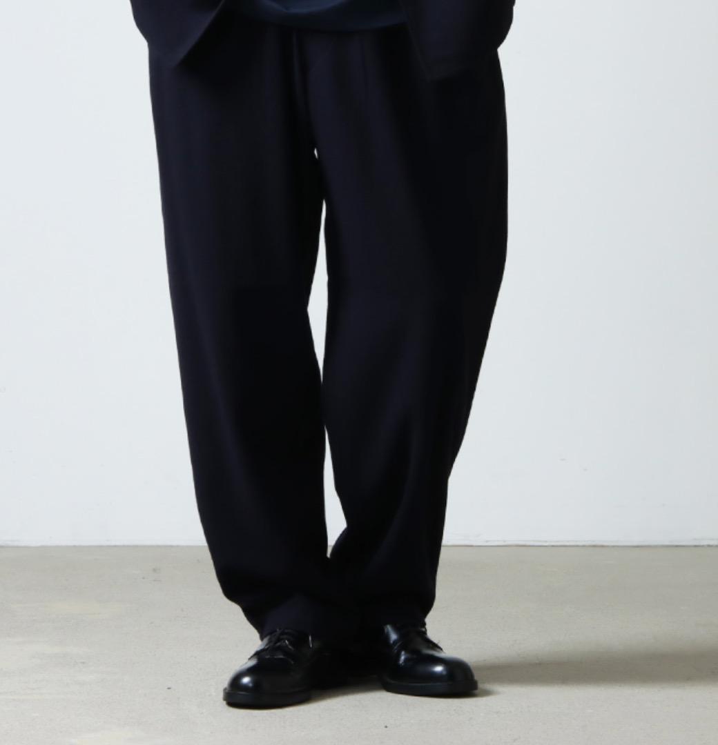 COMOLI コモリ 22AW リファインウール ドローストリングイージーパンツ