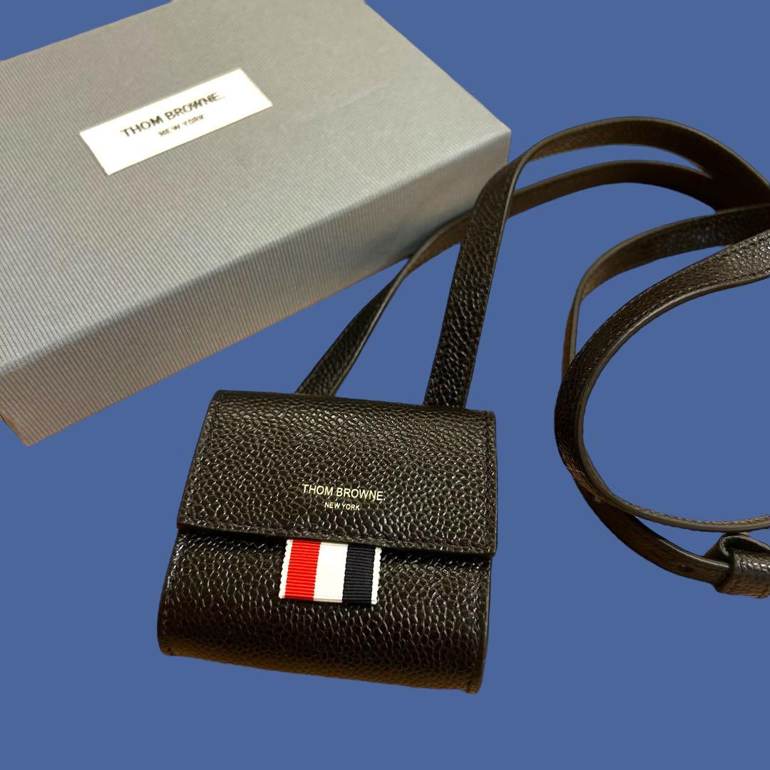 ★新品未使用★ THOM BROWNE トリコロール レザー ショルダーポーチ