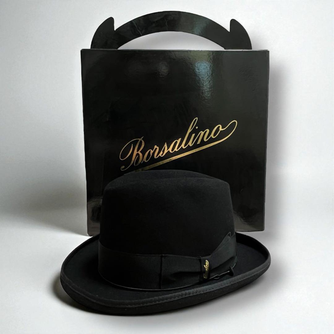 【タグ付き新品】Borsalino（ボルサリーノ）ハット ブラッ