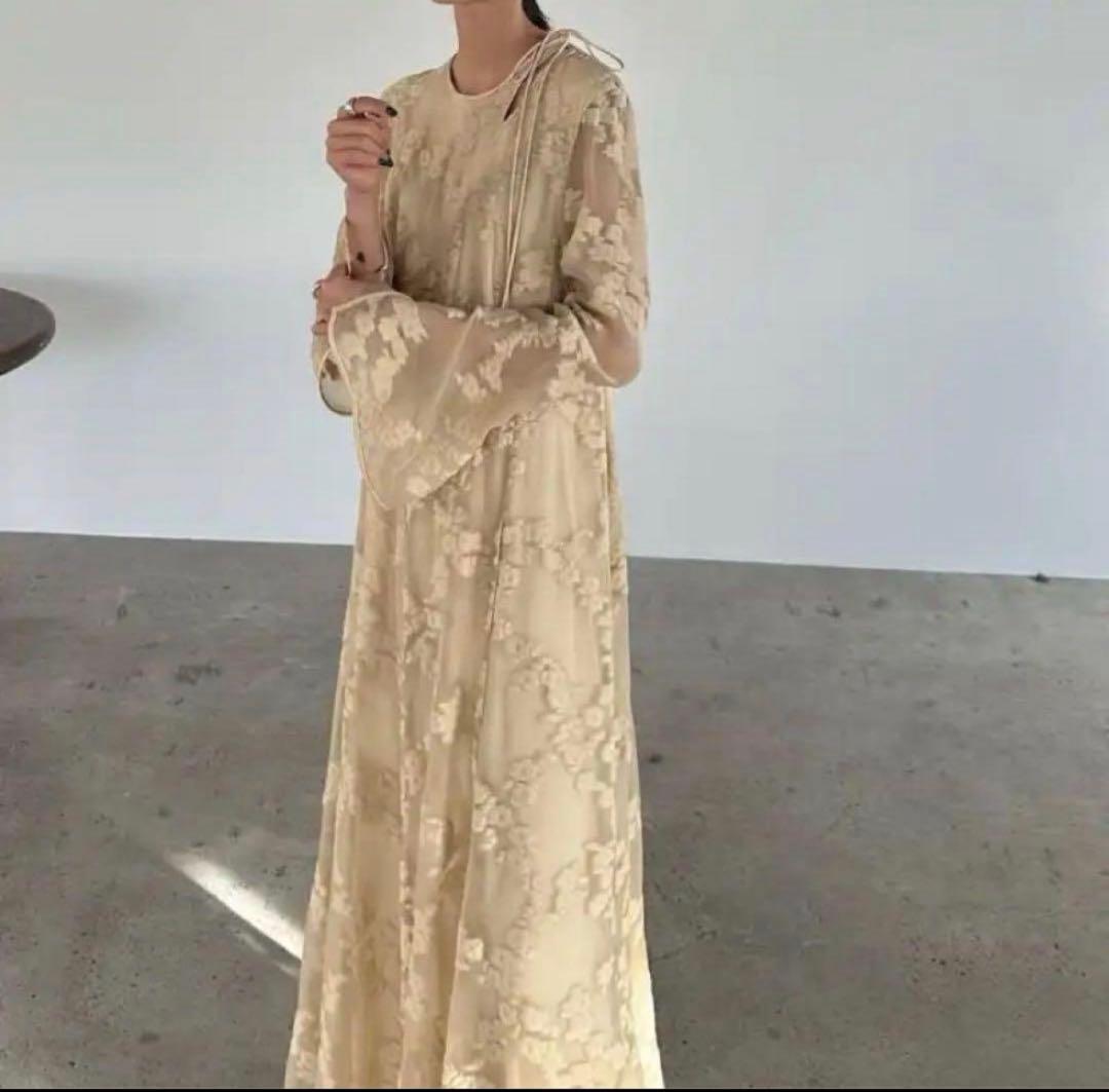 CLANE クラネワンピースBULGED FLOWER JACQUARD