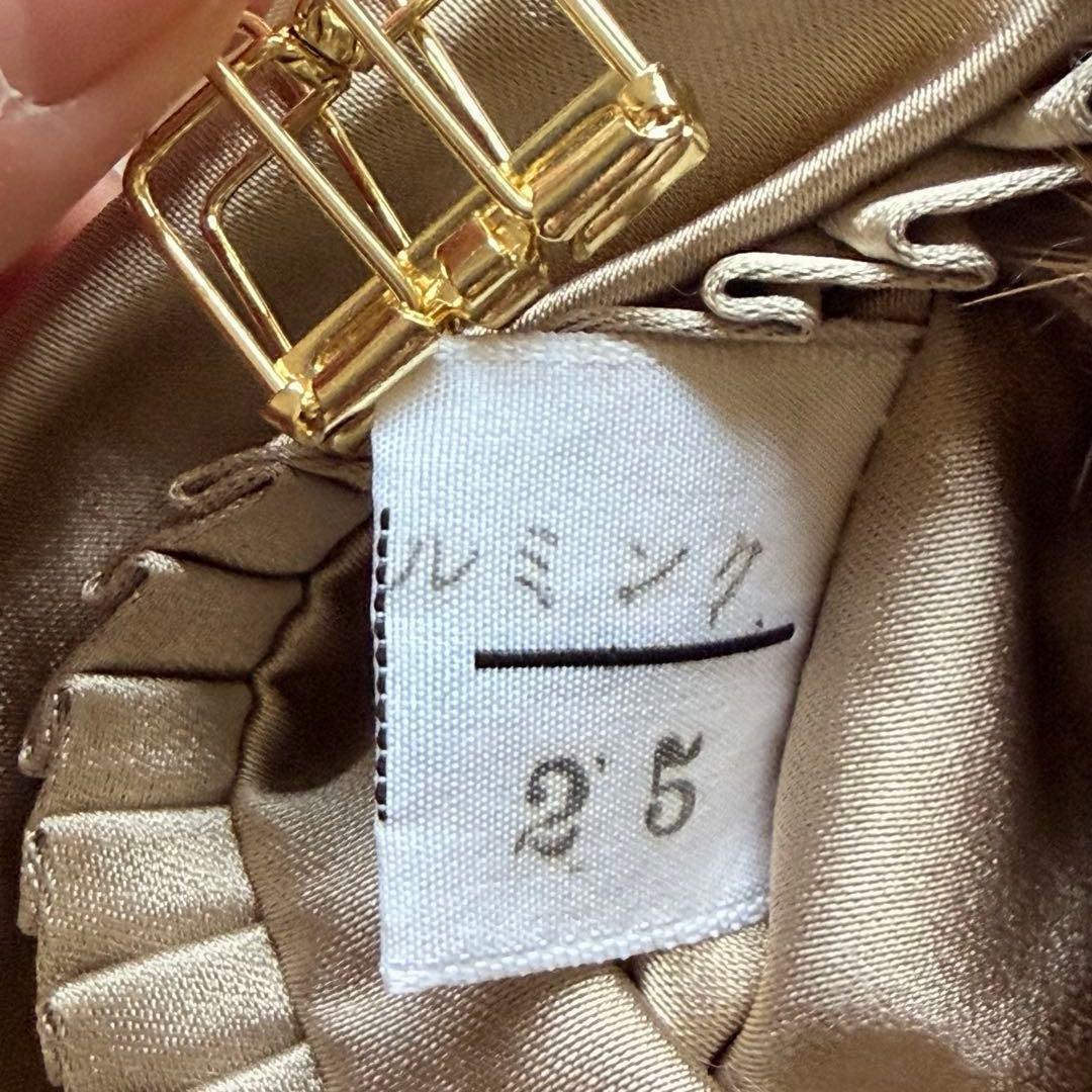 大きめ XL パステル ミンク ファー コート 花柄刺繍 女優襟 ブラウン