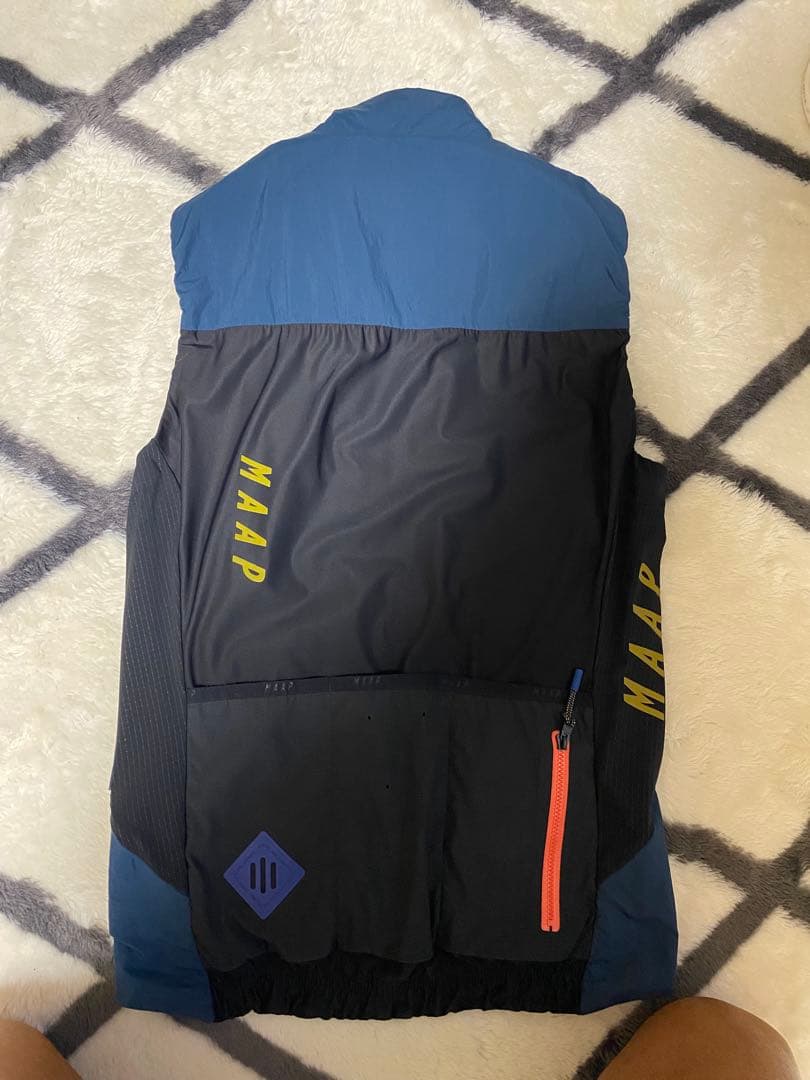  サイクルジャージ ベスト 青/黒 クロ