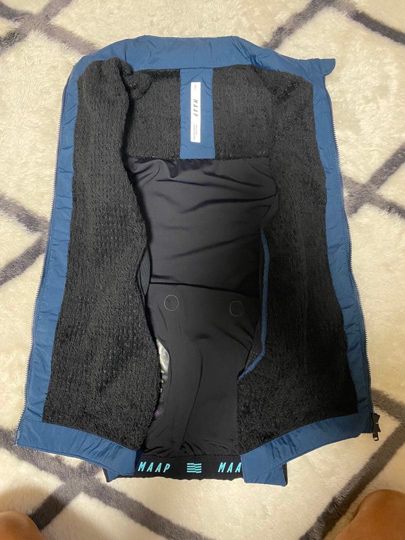  サイクルジャージ ベスト 青/黒 クロ