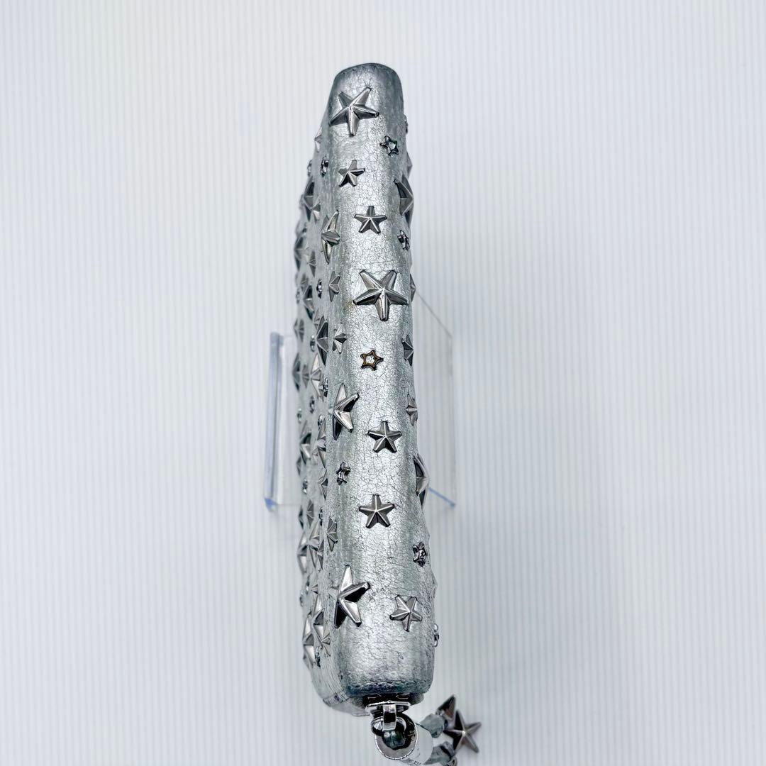 ✨美品✨ JIMMY CHOO 星スタッズ シルバー ラウンド長財布