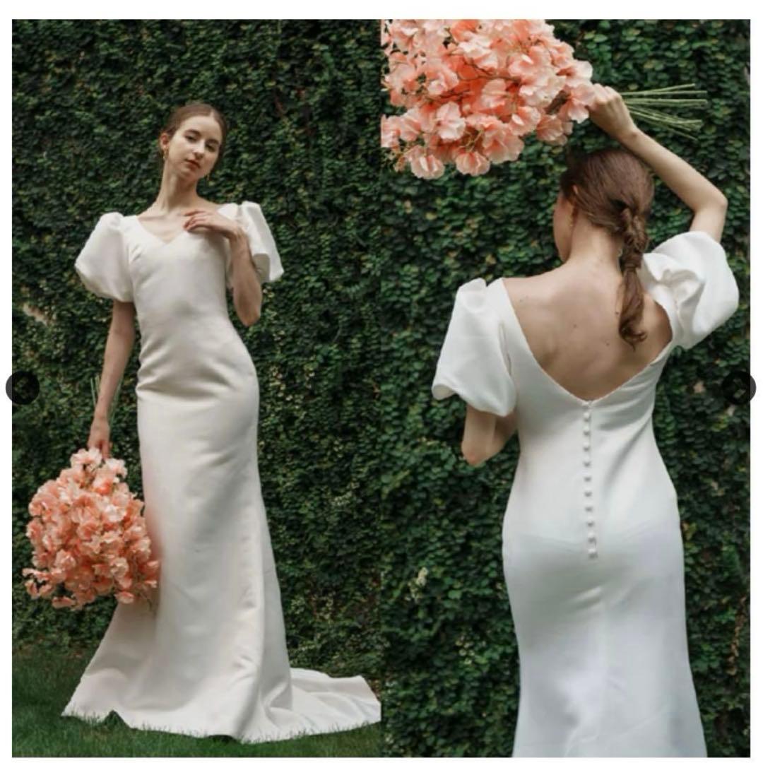 ドレスプロダクション (W253） パフスリーブ　ウェディングドレス