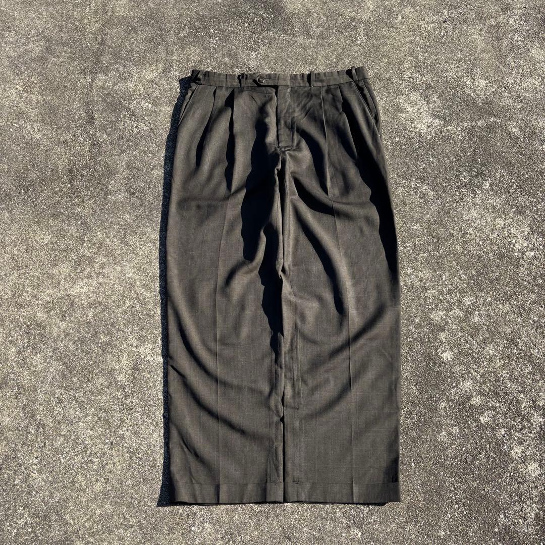 80s Ralph Lauren ウールスラックス ワイドパンツ ツータック