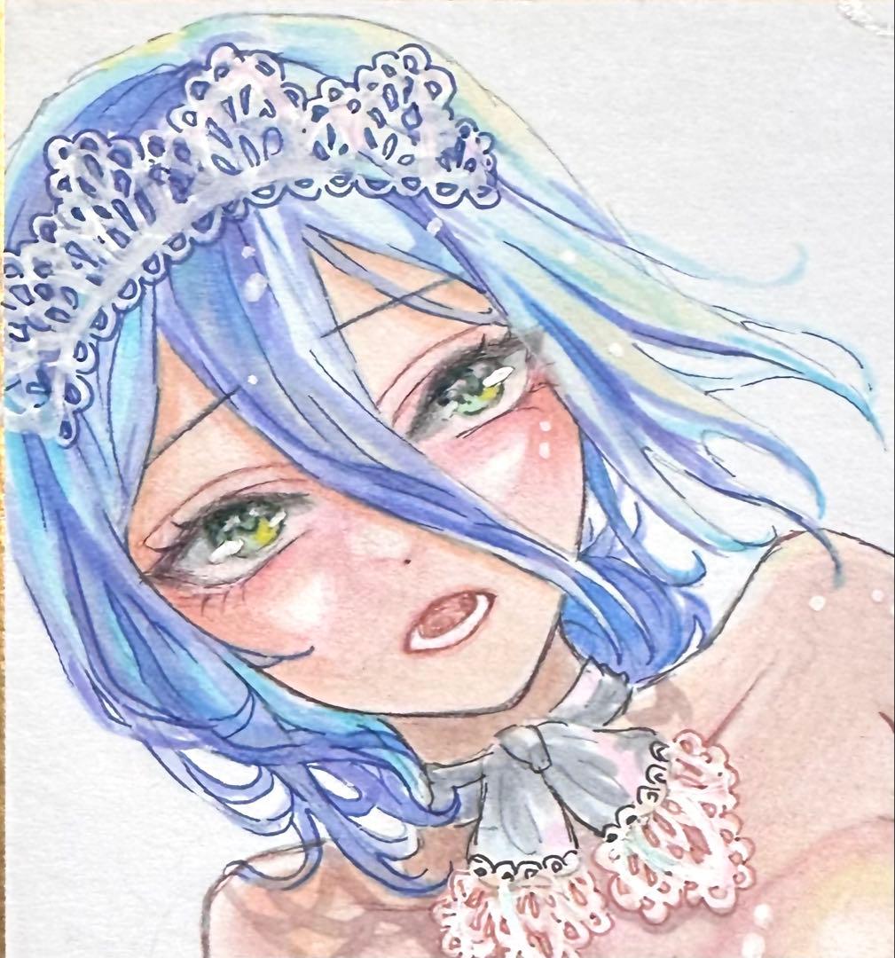 ゆ*り様 手描き イラスト アナログ 色紙 チェンソーマン レゼ ファンアート