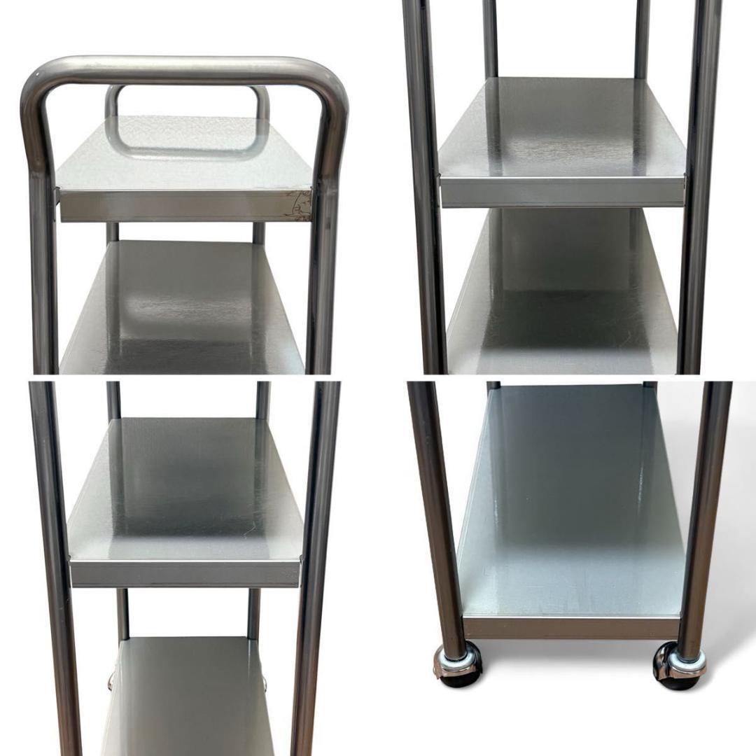 ステンレスワゴン キッチンワゴン ツールワゴン 4輪キャスター インダストリアル