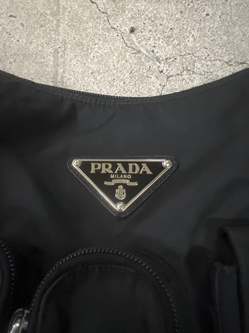バッグ PRADA nylon utility shoulder bag black