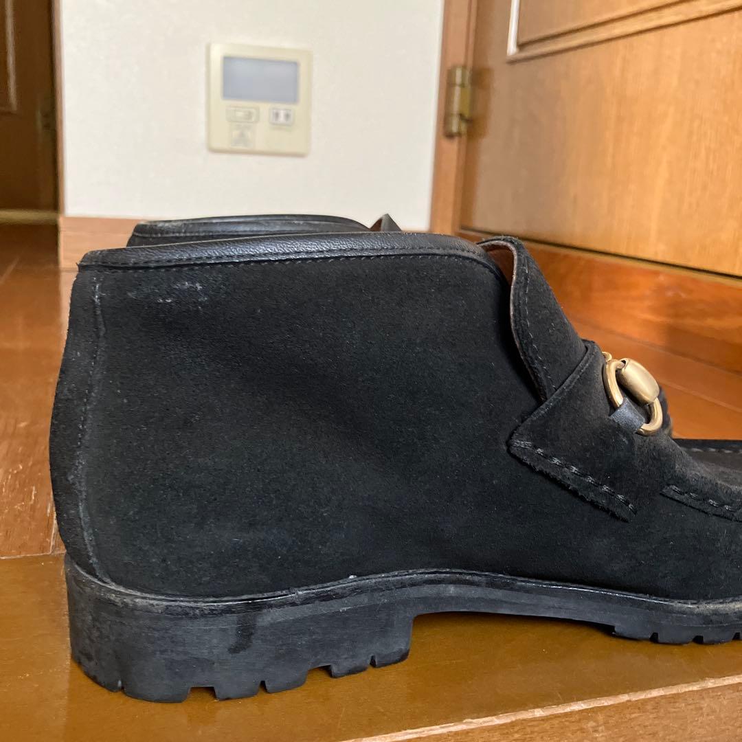 グッチ　GUCCI スウェードビット　ハイカットローファー　C３６