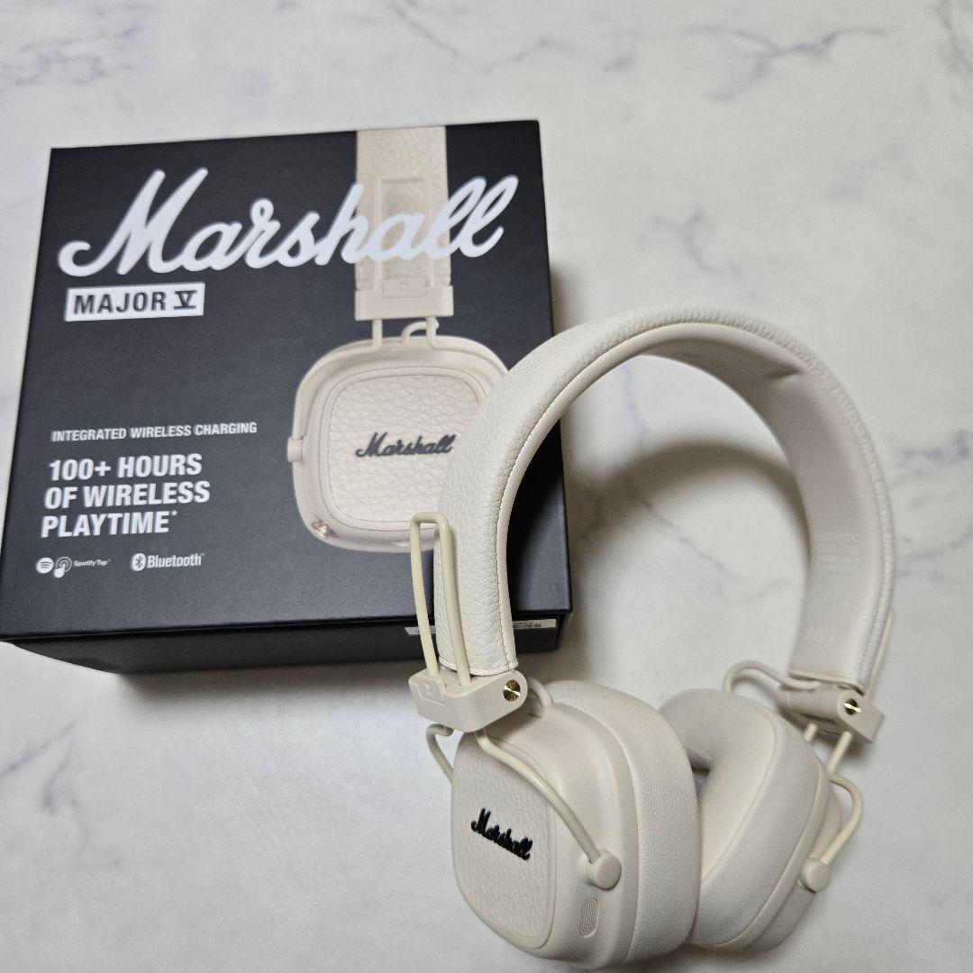 Marshall Major V ワイヤレスヘッドホン ホワイト