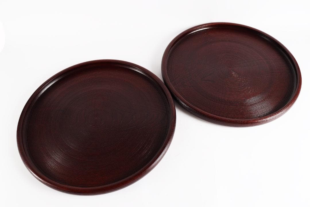 茶道具 糸目 丸膳 丸盆 塗匠利輔 十枚 木箱