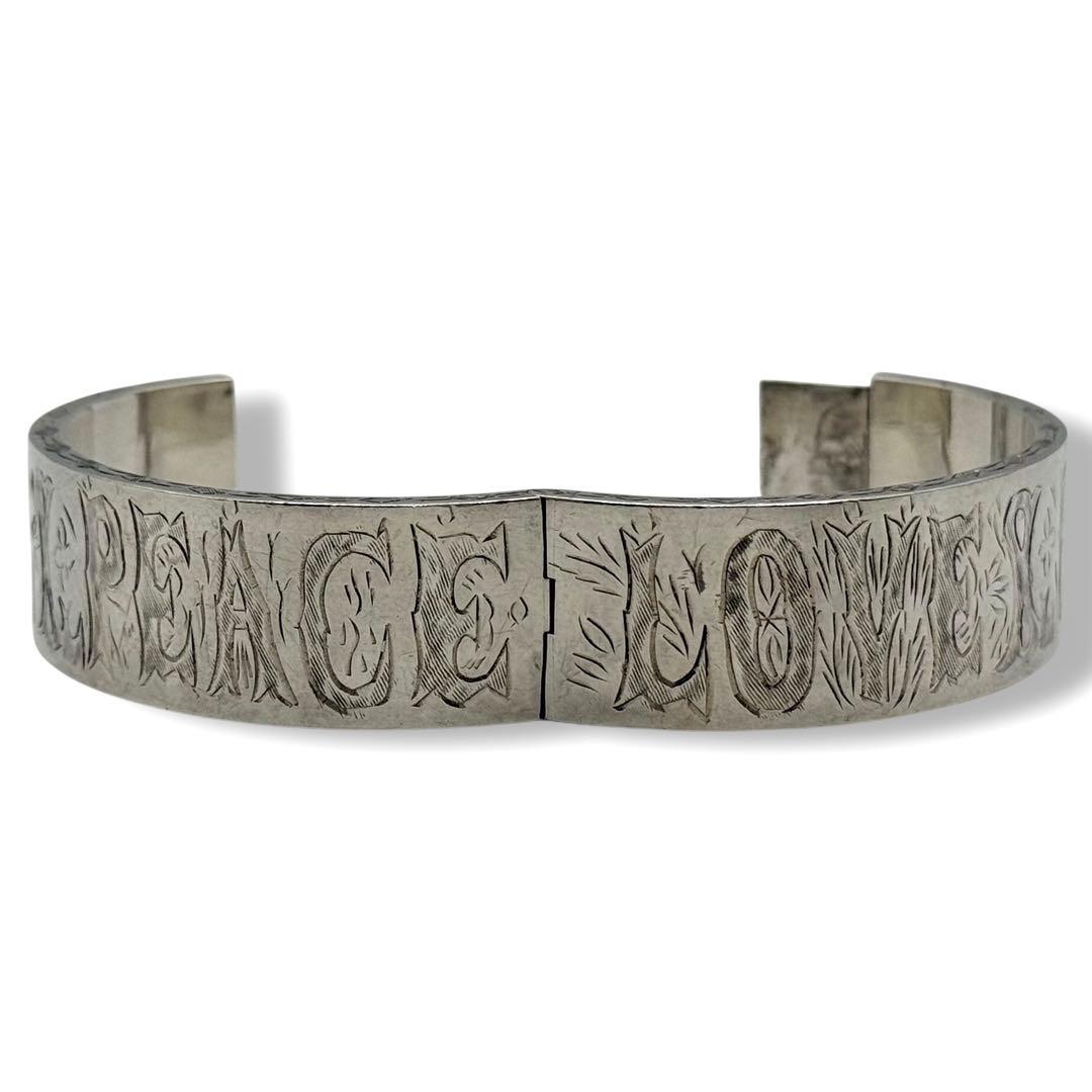 agete バングル silver925 LOVE & PEACE