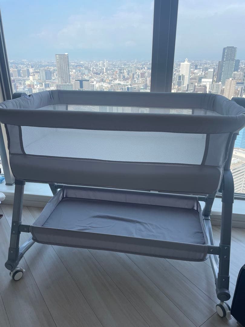 ［専用]美品　HZDMJ グレー ベビーベッド