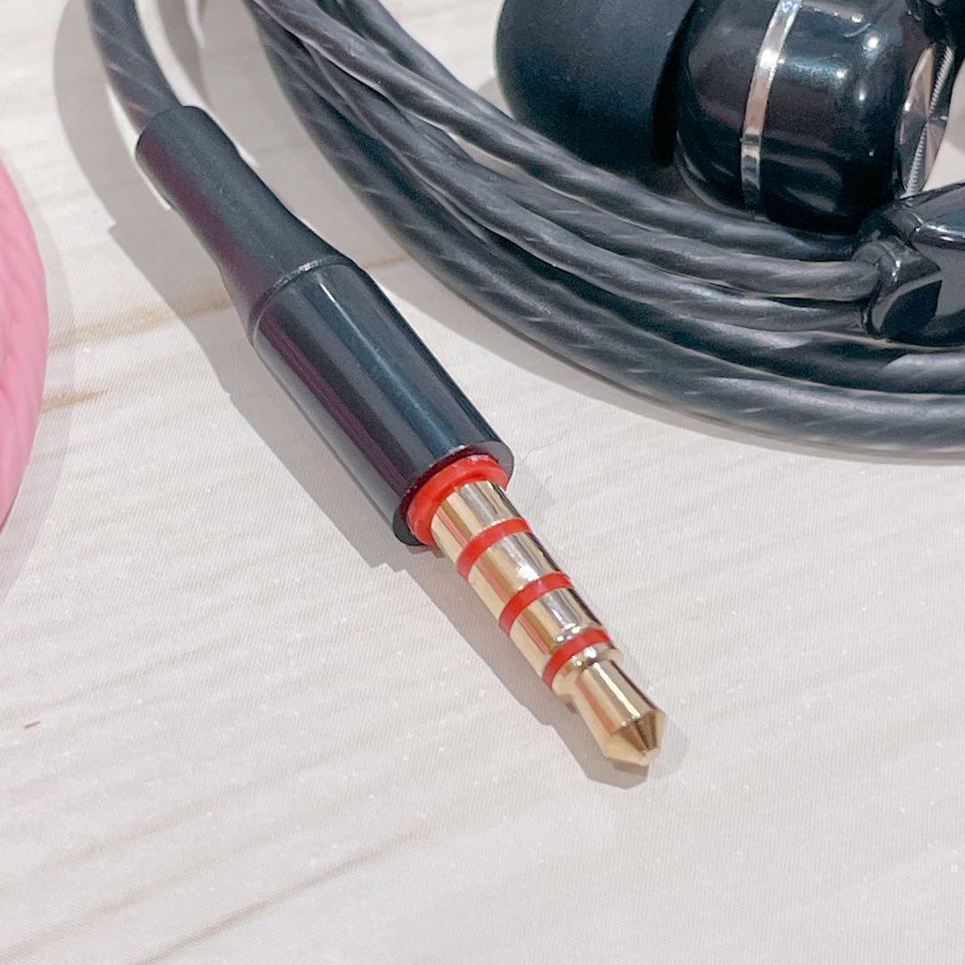 イヤホン 有線 4色セット リモコン マイク付き