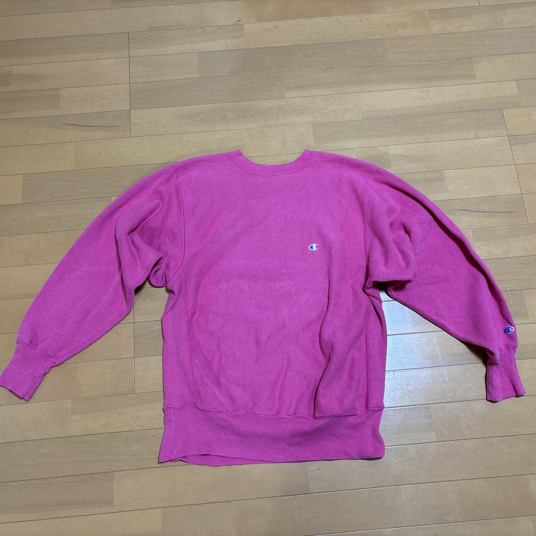 チャンピオン　リバースウィーブ　USA ピンク　Lサイズ　レアカラー