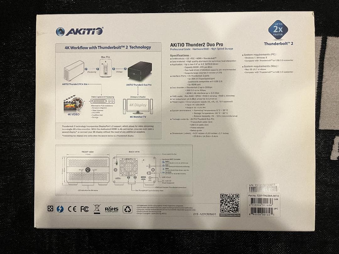 AKiTiO Thunder2 Duo Pro：MTDP-352B