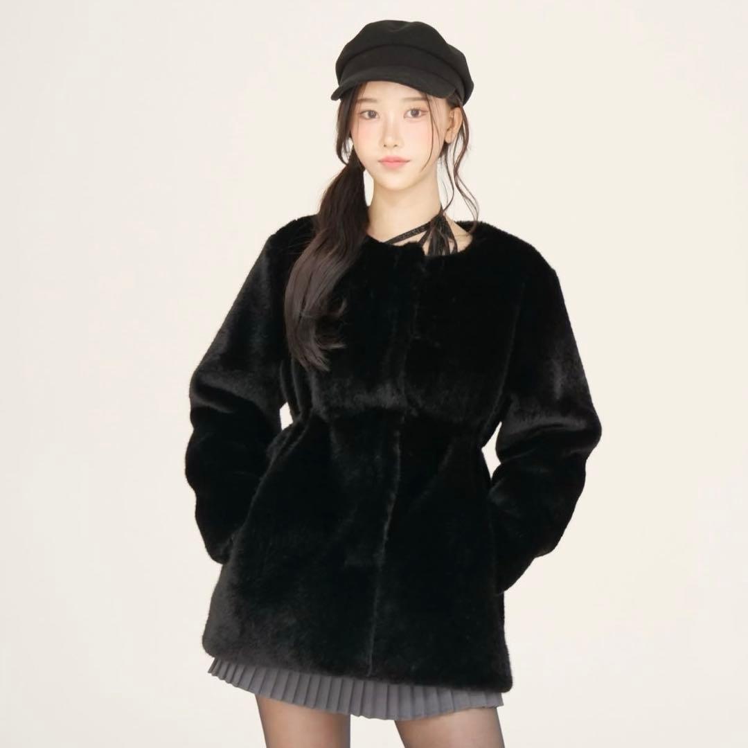 イロンyilon westmark eko far coat Black