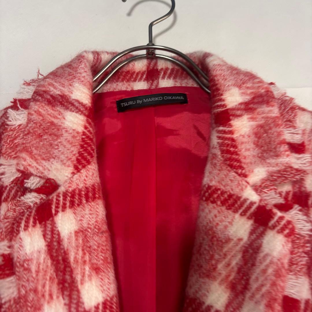 ツルバイマリコオイカワ　ツイードジャケット　チェック