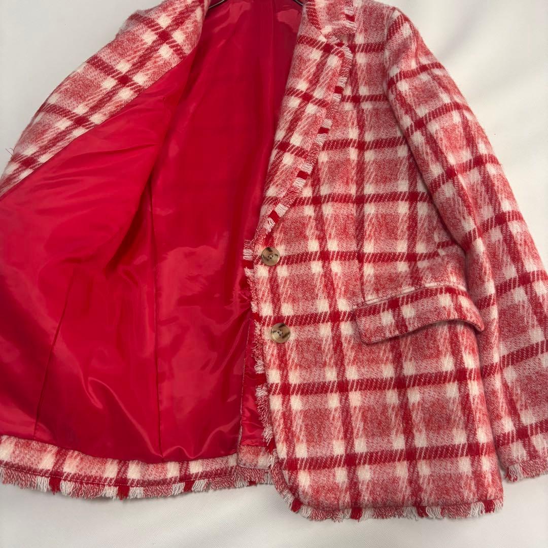 ツルバイマリコオイカワ　ツイードジャケット　チェック