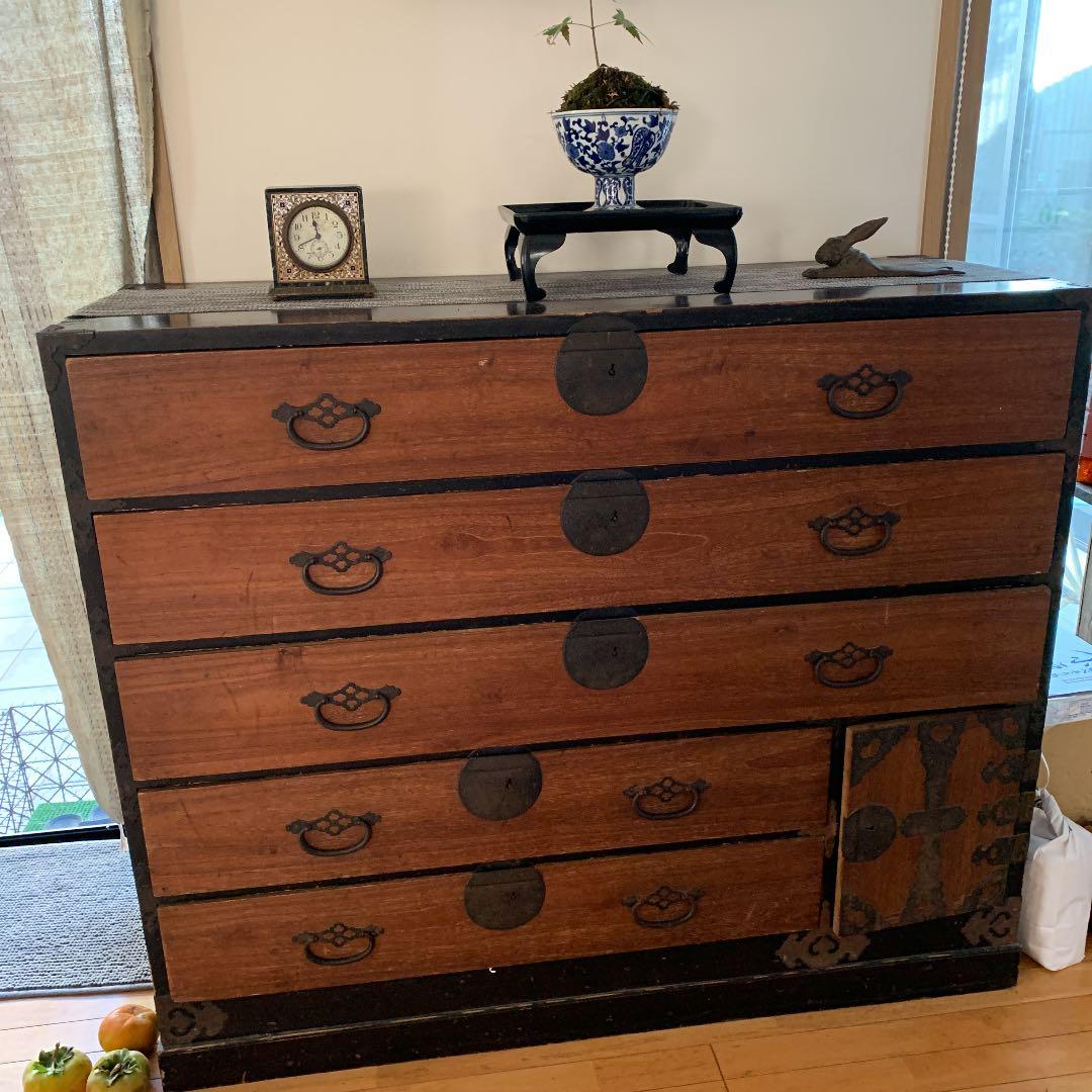 Sao®️i 和箪笥　茶箪笥　アンティーク家具　古物　レトロ　チェスト