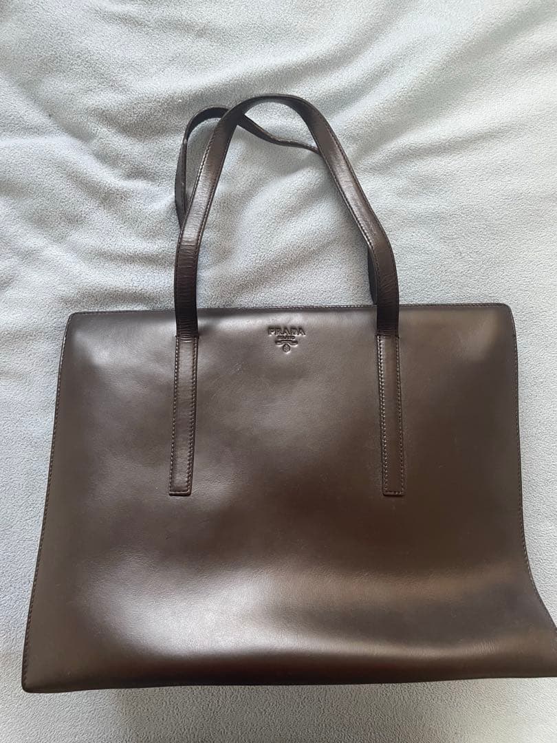 3月限定価格 PRADA レザートートバッグ ブラウン　プラダトート