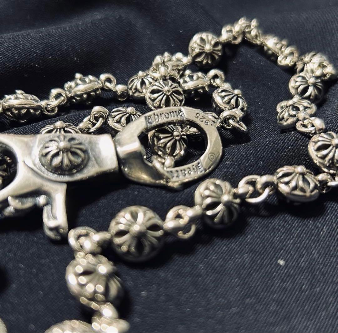 最終！！【silver925】タイニー クロスボール ウォレットチェーン