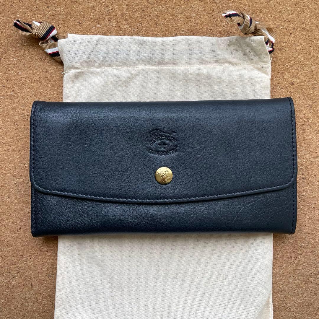 IL BISONTE イルビゾンテ 長財布 レザー 牛革 イタリア製 ネイビー