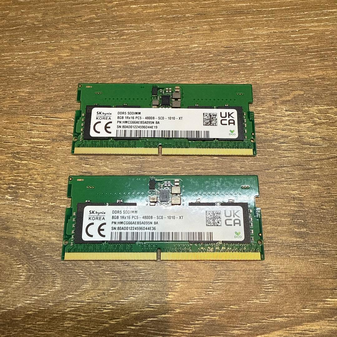 SKhynix DDR5 SODIMM 16GB（8GB×2） 4800MHz