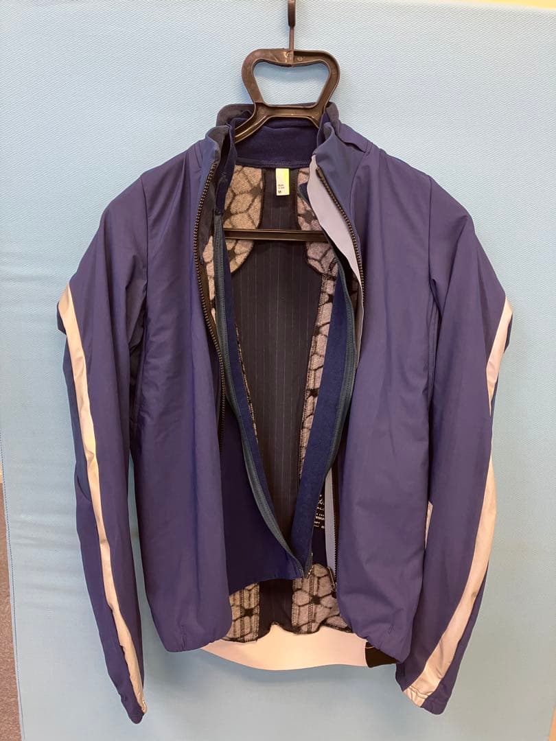 Q36.5 ダブル防風　サイクル　ジャケット　M ネイビー