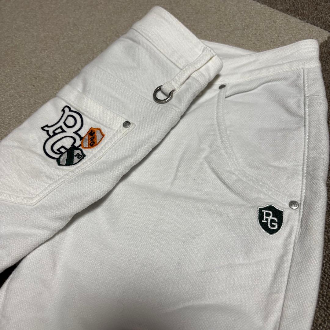 パーリーゲイツ　PEARLY GATES ゴルフパンツ　蓄熱裏起毛　ホワイト