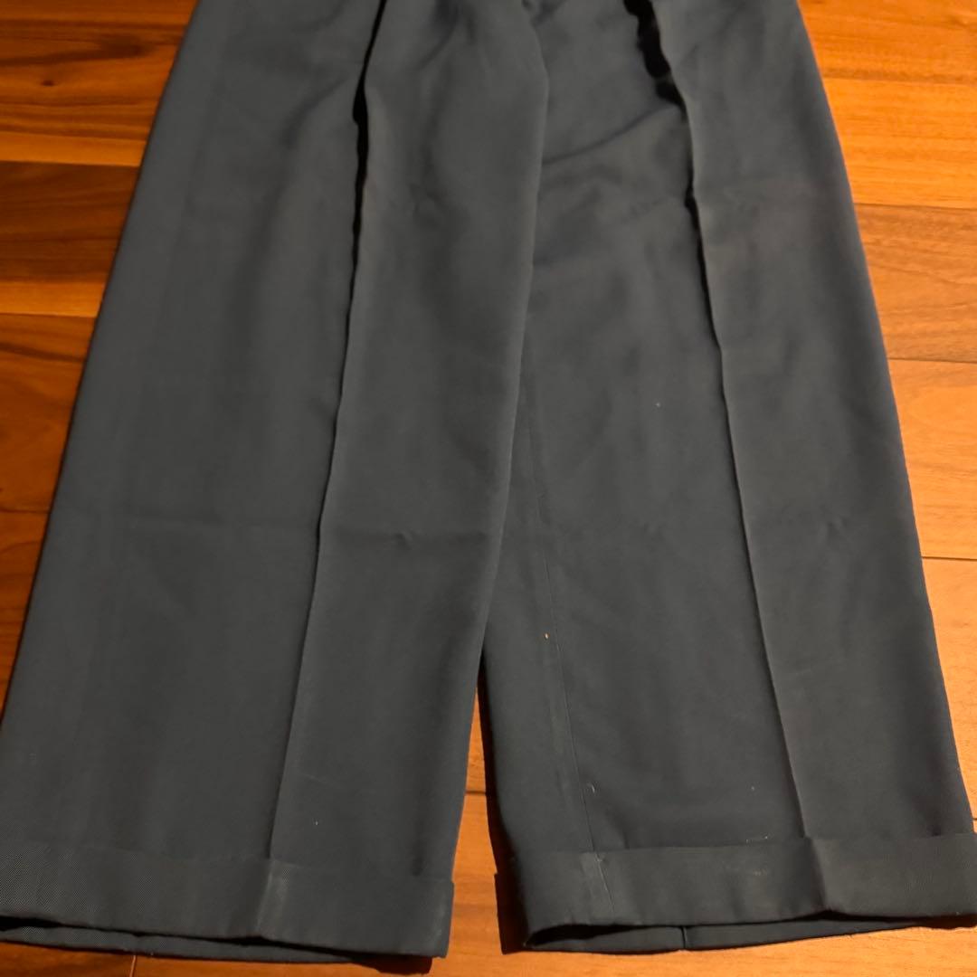 50s 60s レーヨンギャバジンスラックス　ギャバスラ　青