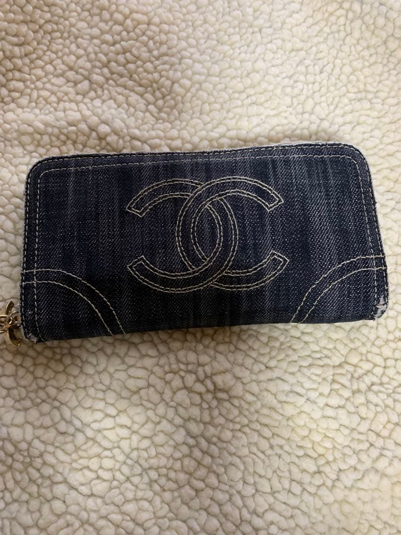 CHANEL デニム長財布