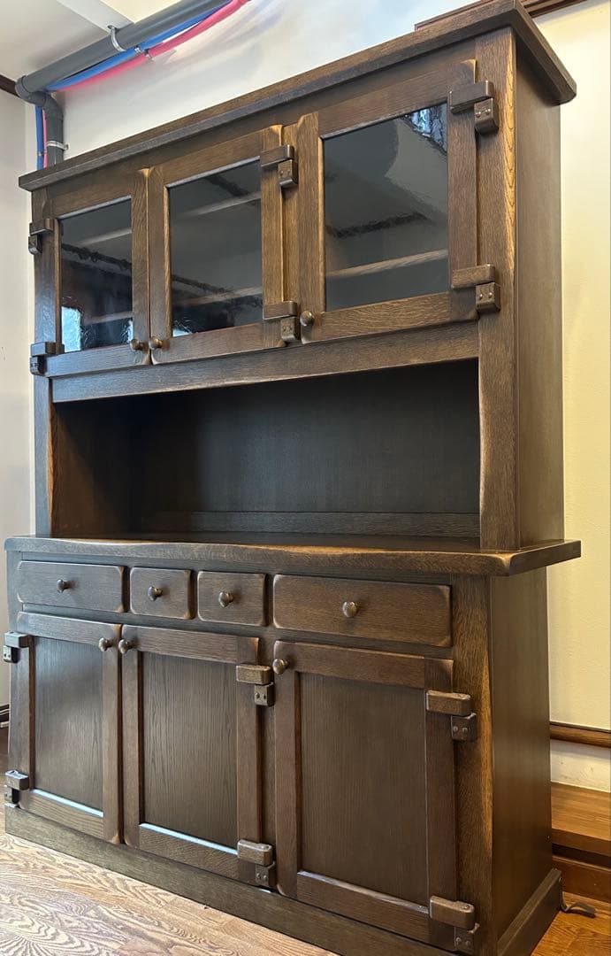 柏木工　ウィルダネスシリーズ　高級飛騨家具カップボード　ダークブラウン