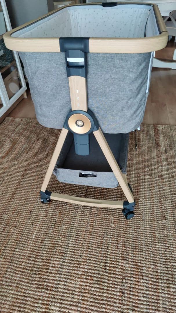 ベビーベッド グレー キャスター付きHZDMJ