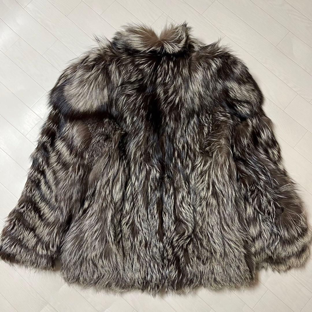 サガフォックス ロイヤル 毛皮 コート ジャケット 最高級 金サガ 着丈70cm