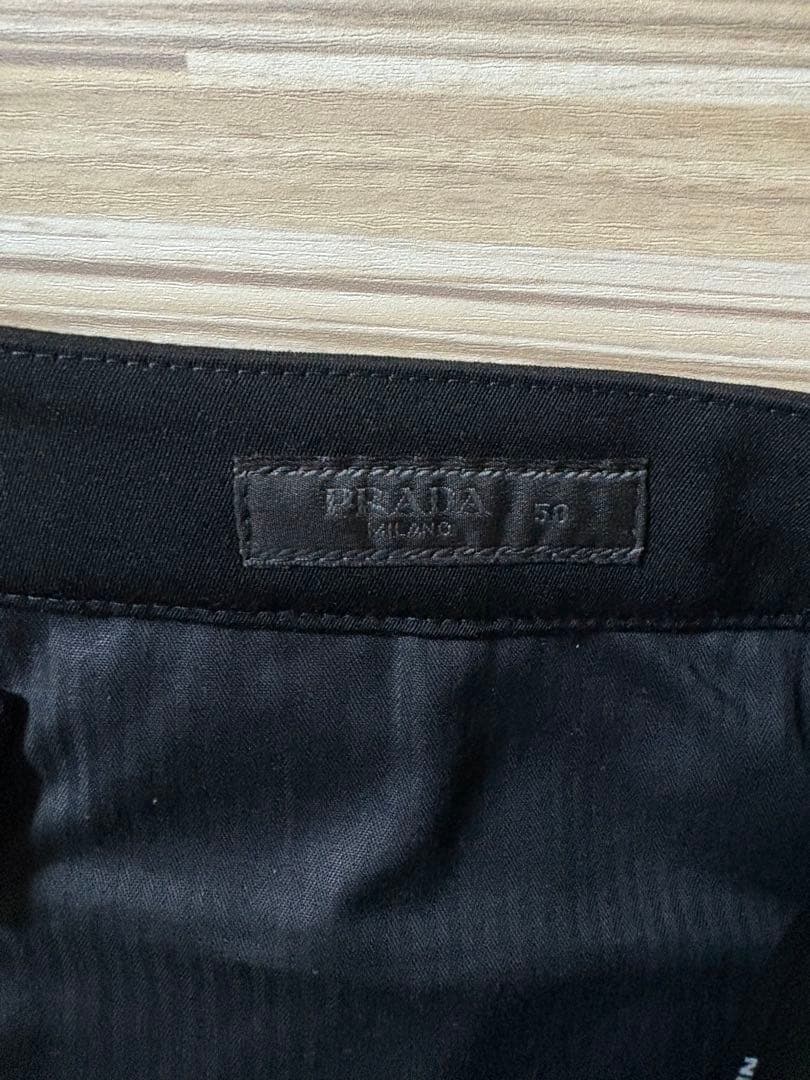 【おさき】PRADA（プラダ）ウールギャバジンパンツ・トライアングルロゴ