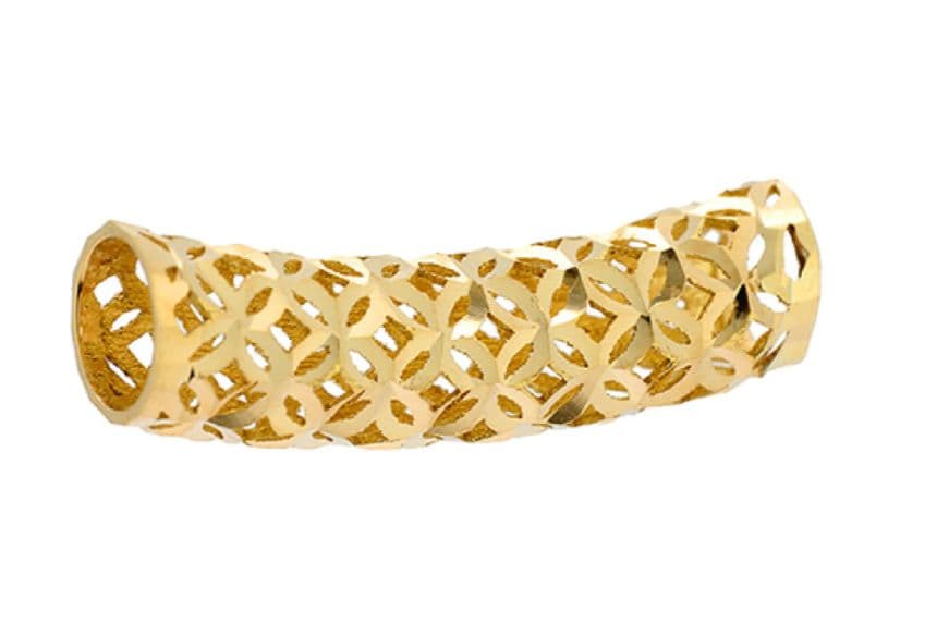 【新品未使用】K18ゴールド 透かし模様 ネックレスチャーム