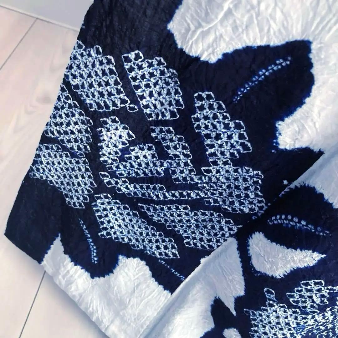 ちい　有松絞り・三浦絞り　手縫い上質　絞り浴衣　No.2-138